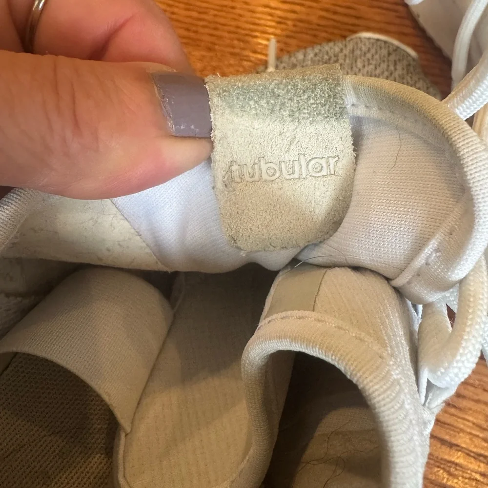 Adidas Light Gray and White Sneakers - Picture 9 of 9